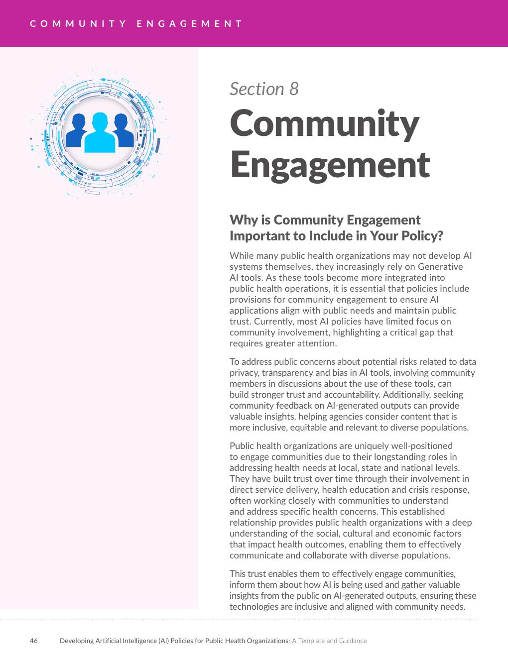 Community Engagement section page