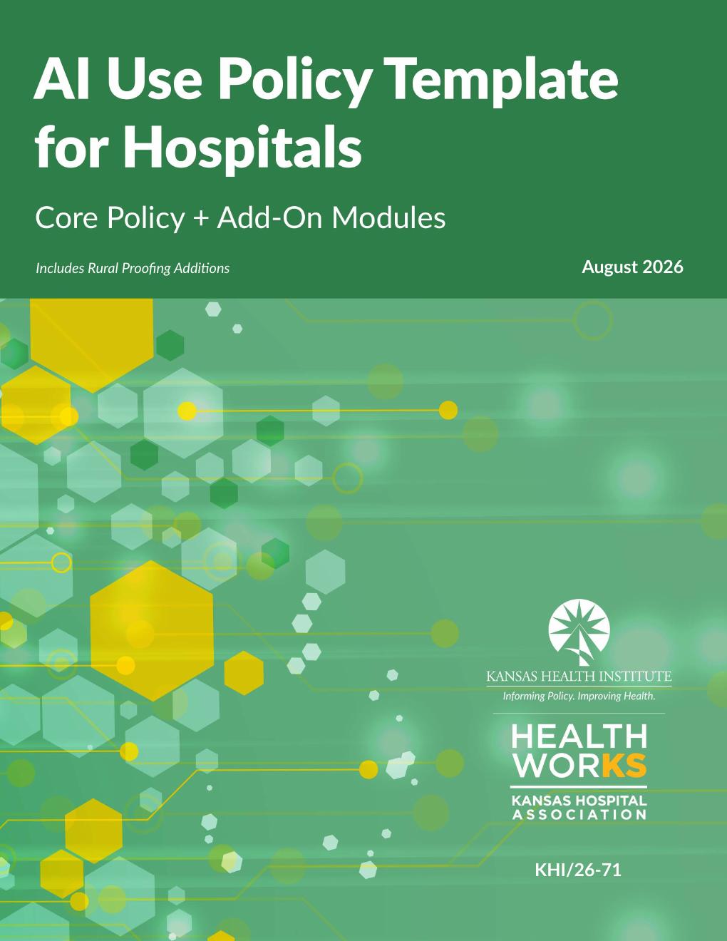 AI Use Policy Template for Hospitals cover
